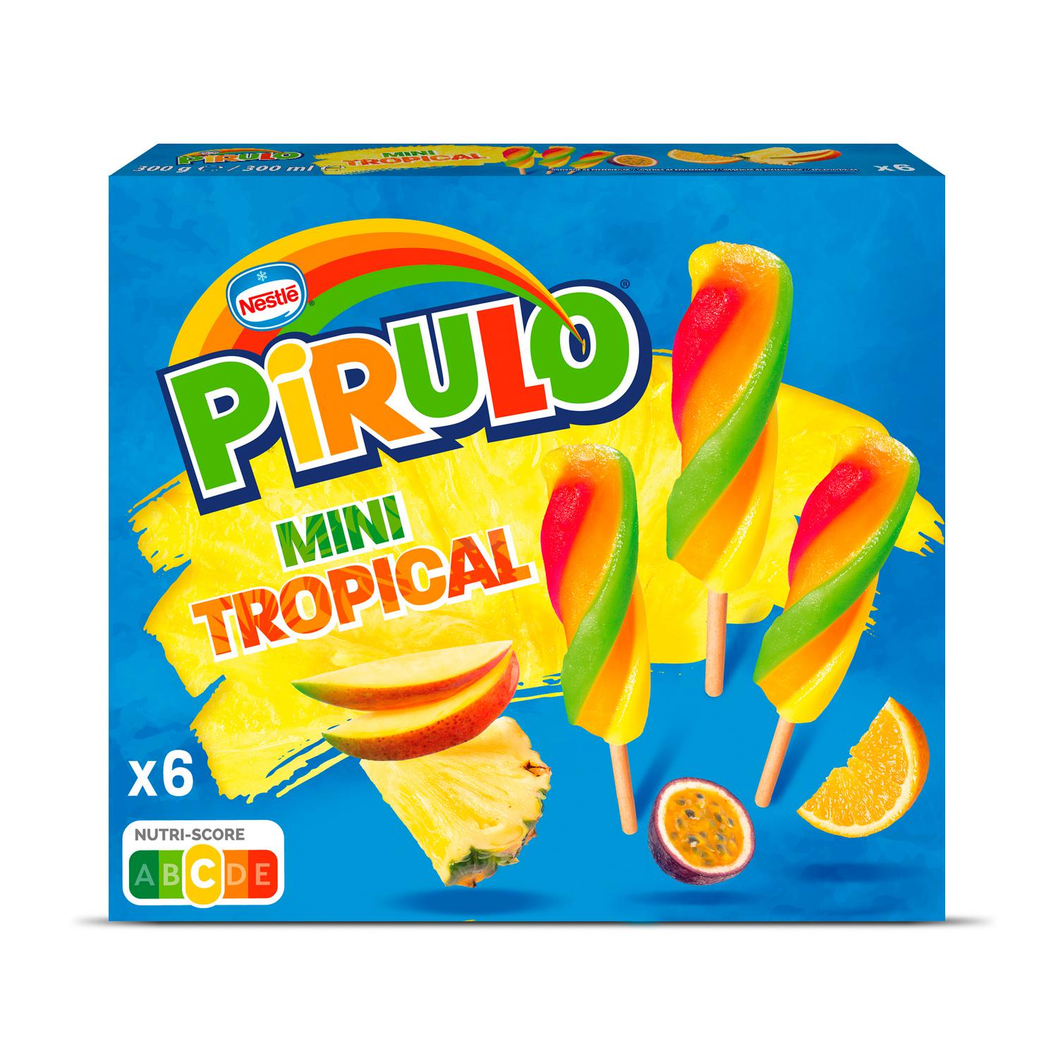 Helado Pirulo mini tropical Nestlé sin gluten 6 ud. — otra vista del envase