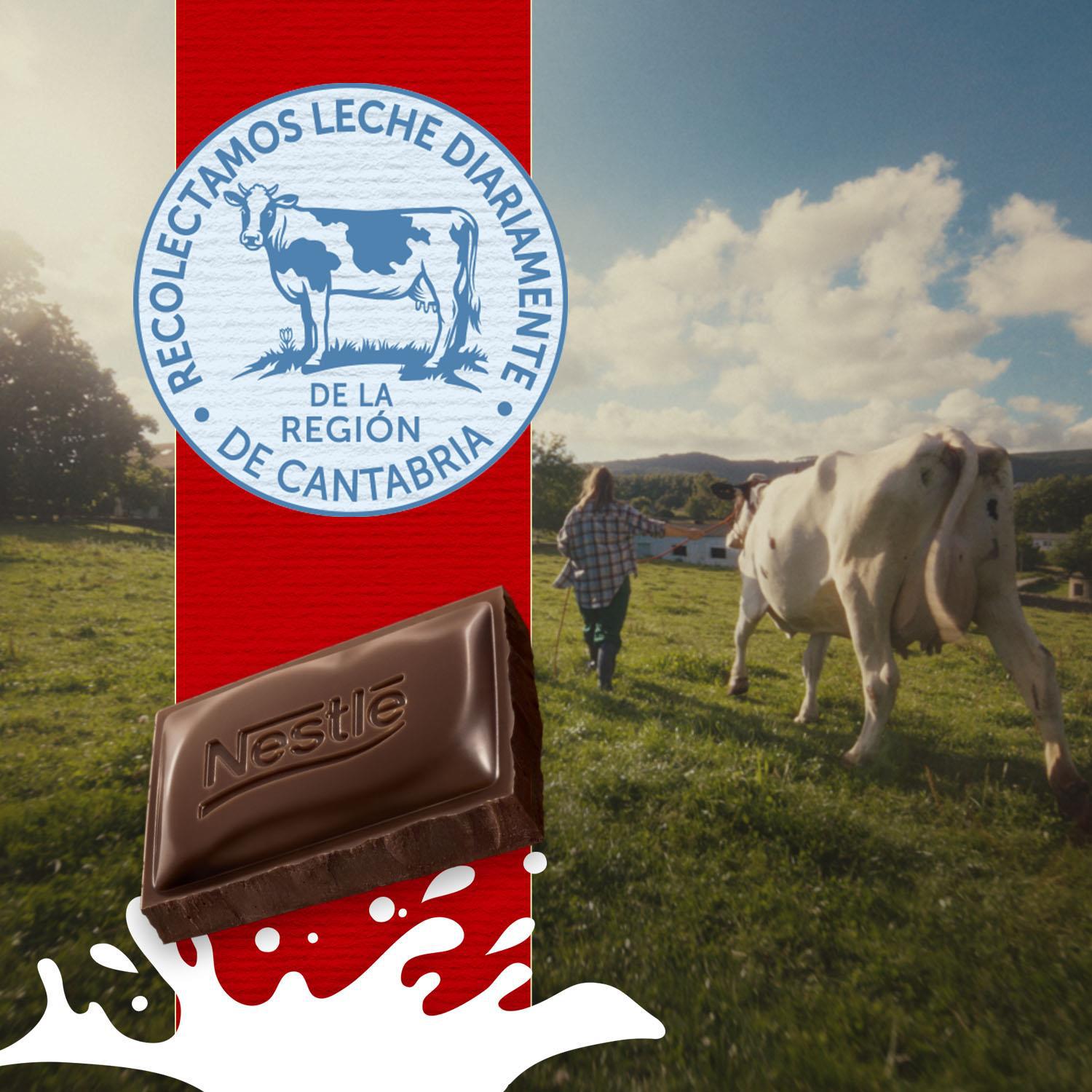 Chocolate con leche intenso 40% cacao extrafino Nestlé sin gluten 125 g. — otra vista del envase