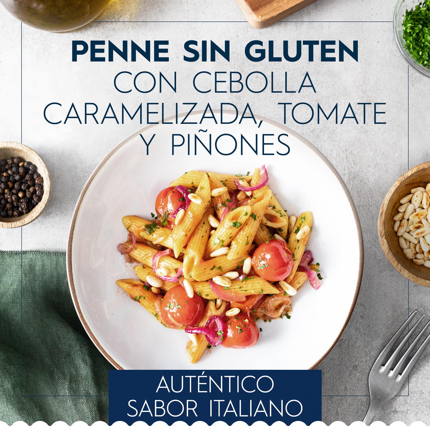 Pasta macarrones penne rigate Barilla sin gluten 400 g. — otra vista del envase
