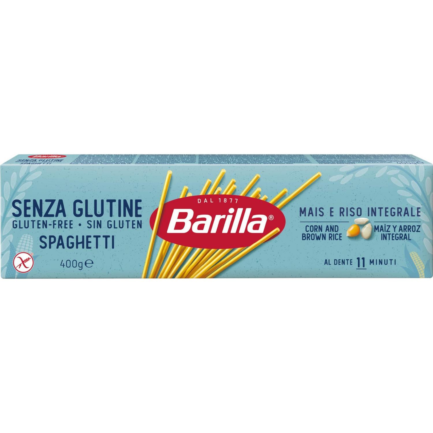 Pasta espaguetis Barilla sin gluten 400 g. — otra vista del envase