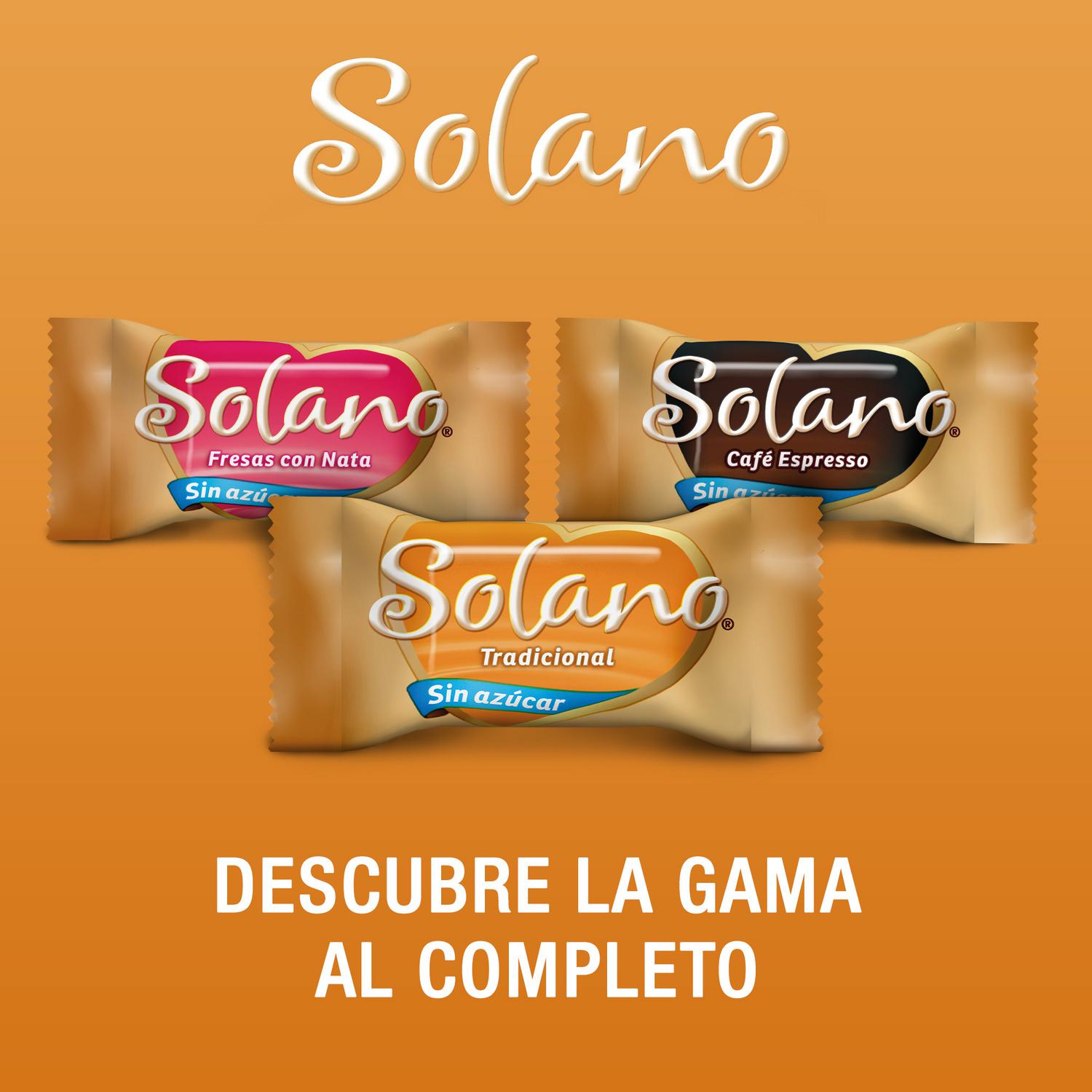 Caramelos sin azúcar Solano sin gluten 99 g. — otra vista del envase