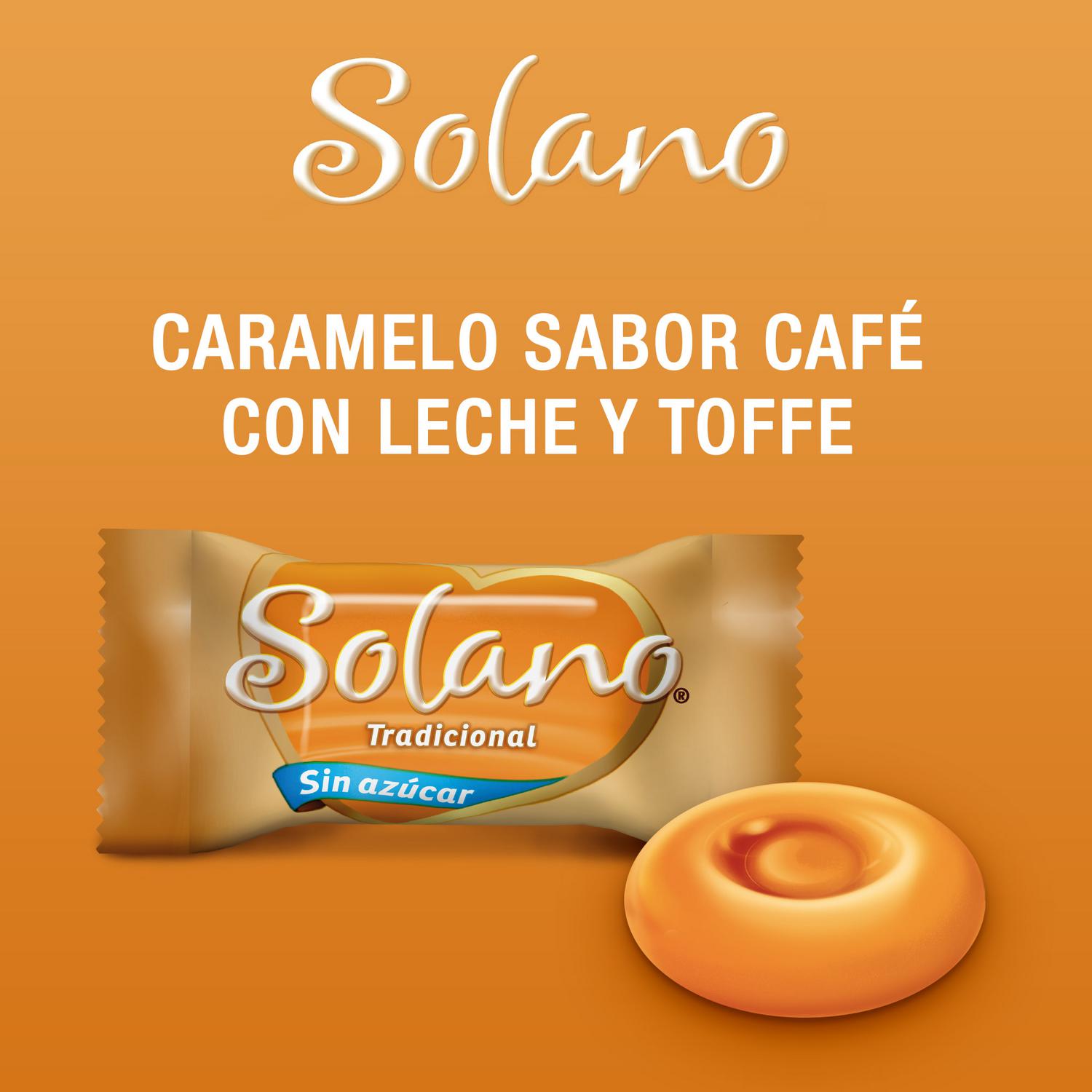 Caramelos sin azúcar Solano sin gluten 99 g. — otra vista del envase