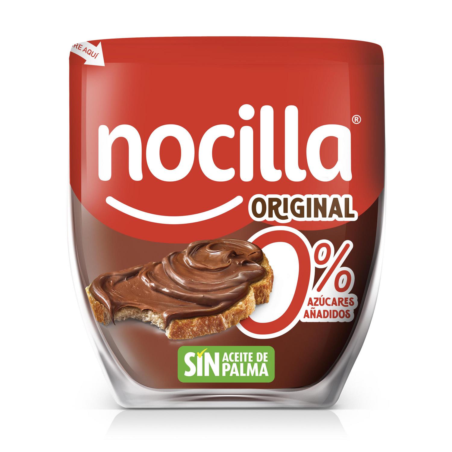Crema de cacao con avellanas original Nocilla sin gluten y sin azúcar añadido 180 g. — otra vista del envase