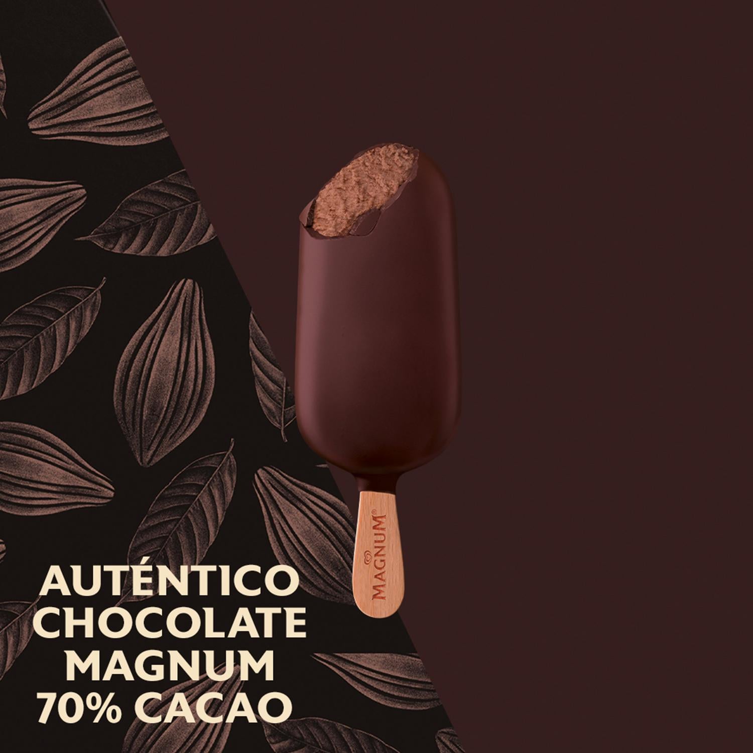 Mini bombón helado Intense Dark 70% cacao Collection Magnum sin gluten 6 ud. — otra vista del envase
