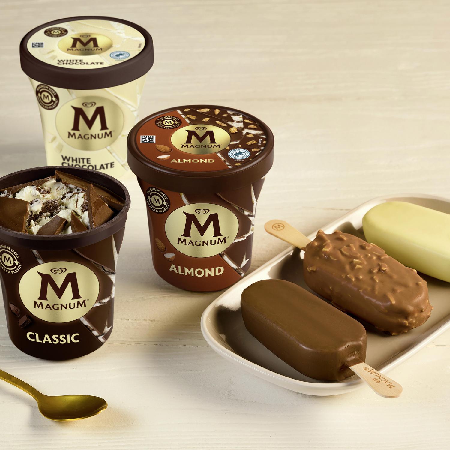 Helado de almendras Magnum sin gluten 440 ml. — otra vista del envase