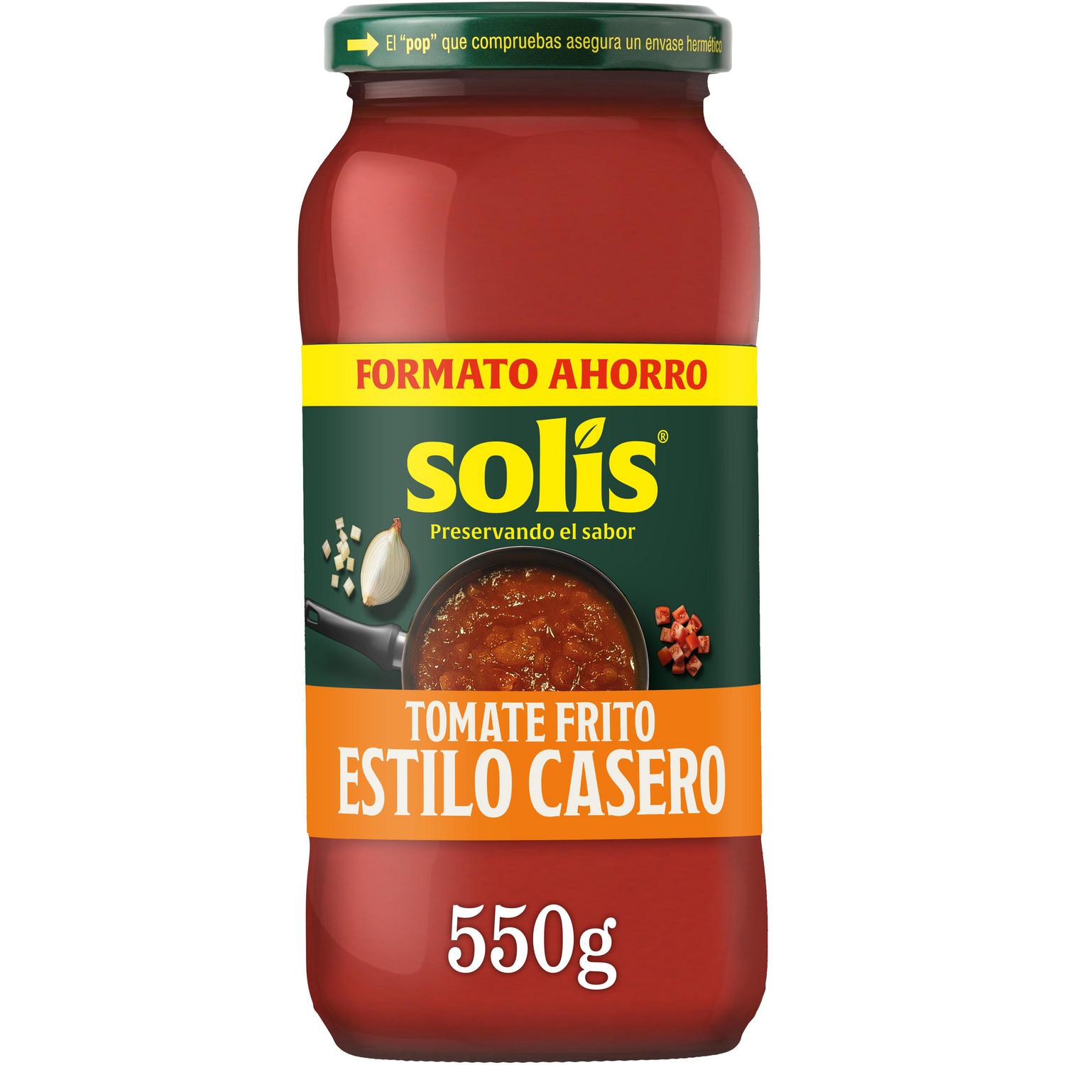 Tomate frito estilo casero Solís sin gluten tarro 550 g. — otra vista del envase