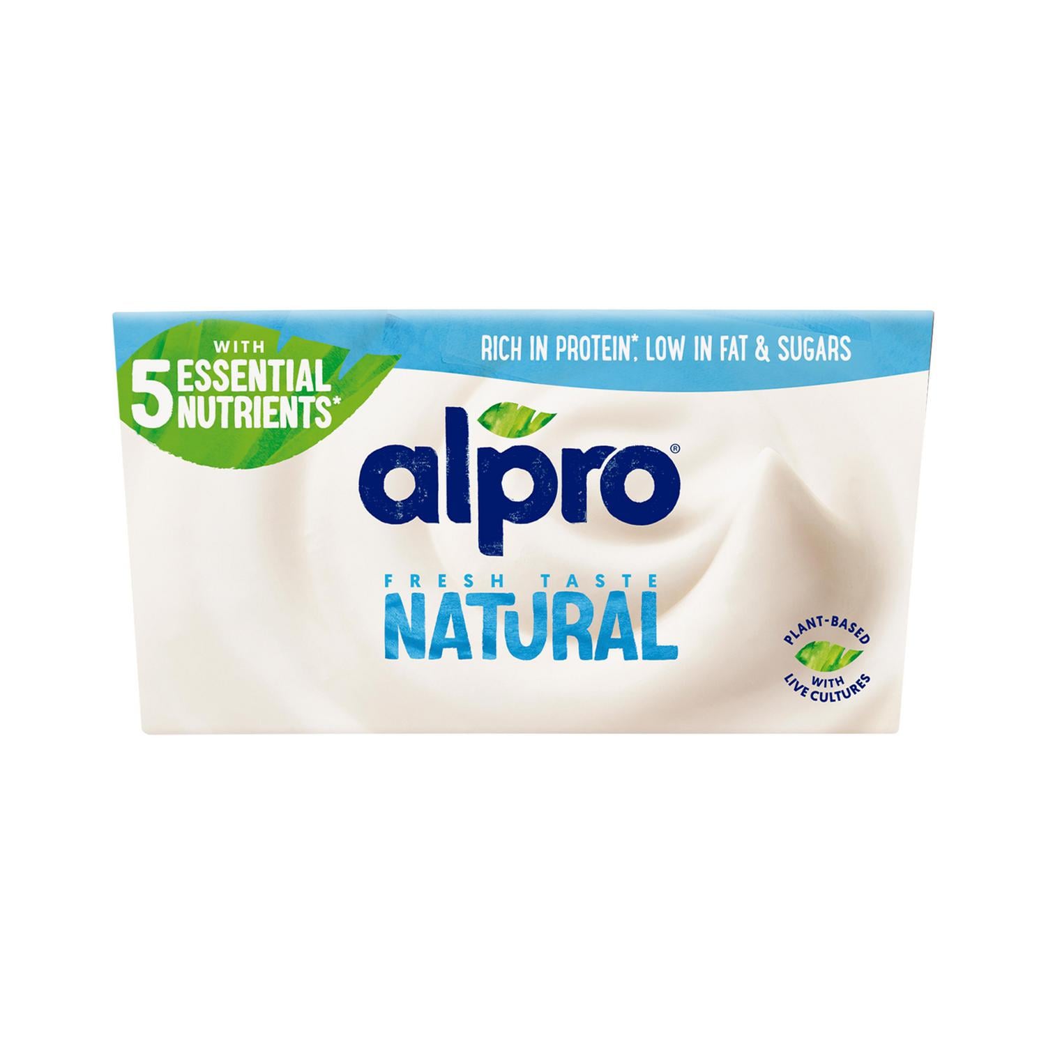 Preparado de soja natural Alpro sin gluten y sin lactosa pack de 4 unidades de 125 g. — otra vista del envase