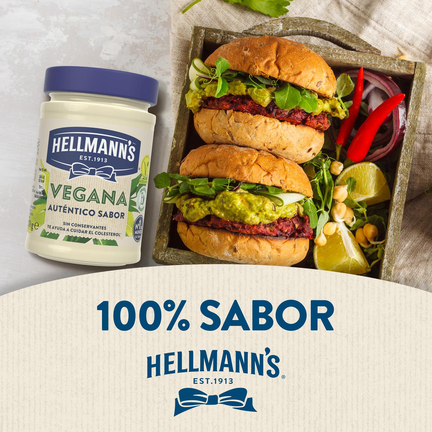Salsa vegana Hellmann’s sin gluten y sin lactosa 270 g. — otra vista del envase