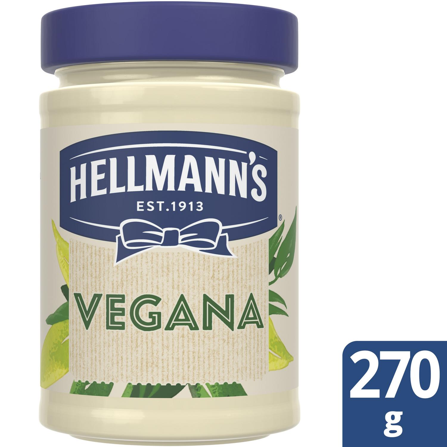 Salsa vegana Hellmann’s sin gluten y sin lactosa 270 g. — otra vista del envase