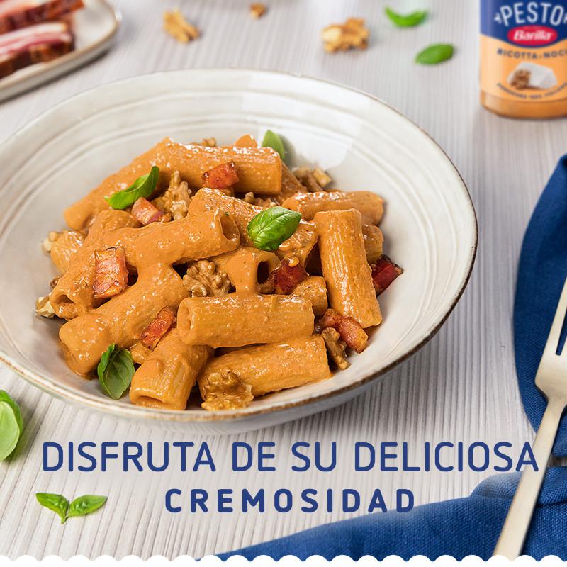 Salsa pesto siciliana Barilla sin gluten 190 g. — otra vista del envase