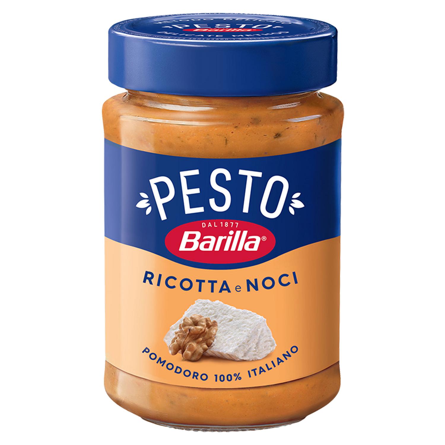 Salsa pesto siciliana Barilla sin gluten 190 g. — otra vista del envase