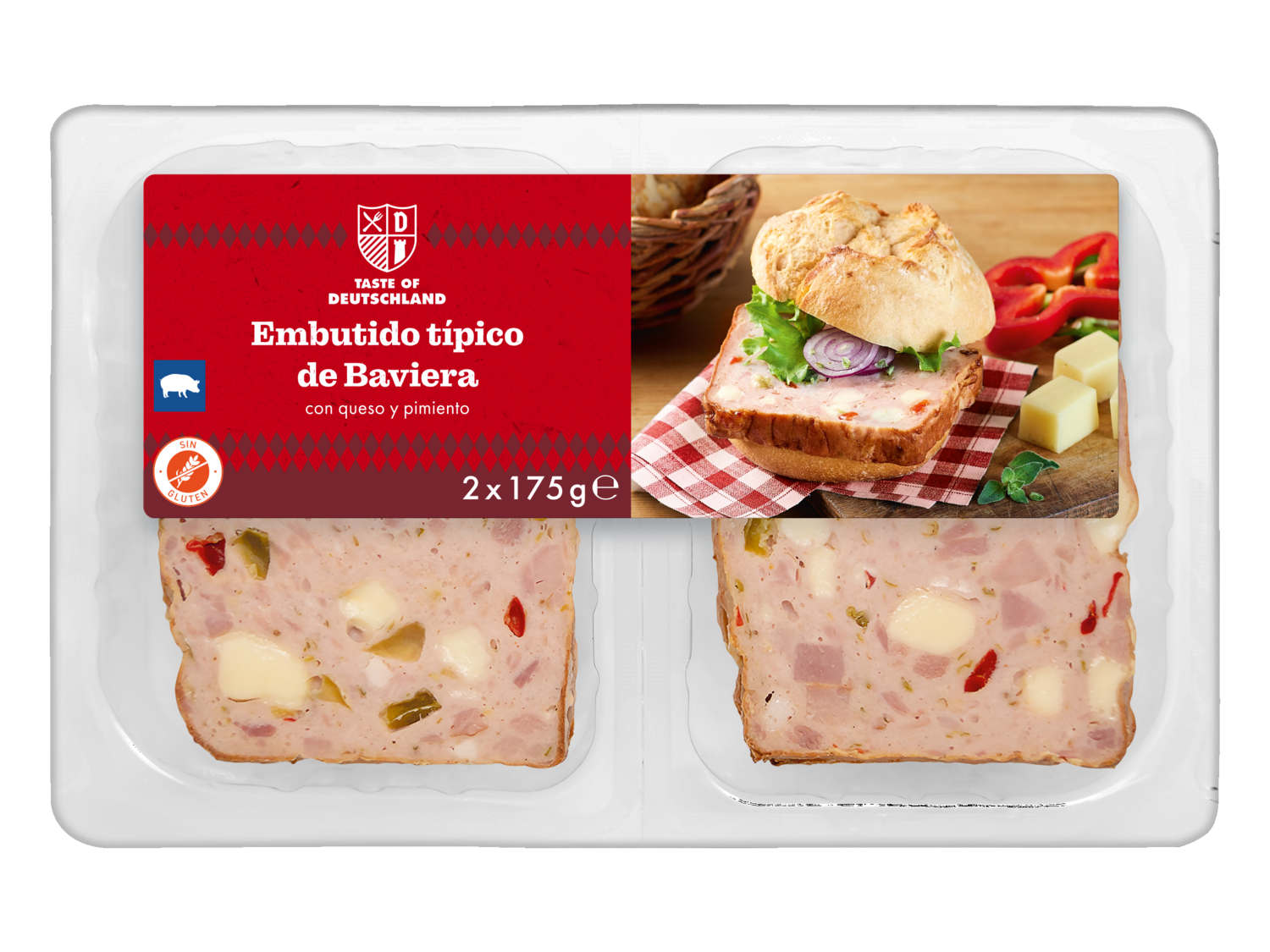 Embutido de cerdo / Pavo Baviera — otra vista del envase