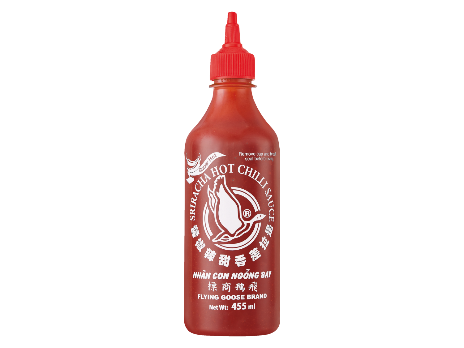 Salsa Sriracha — otra vista del envase