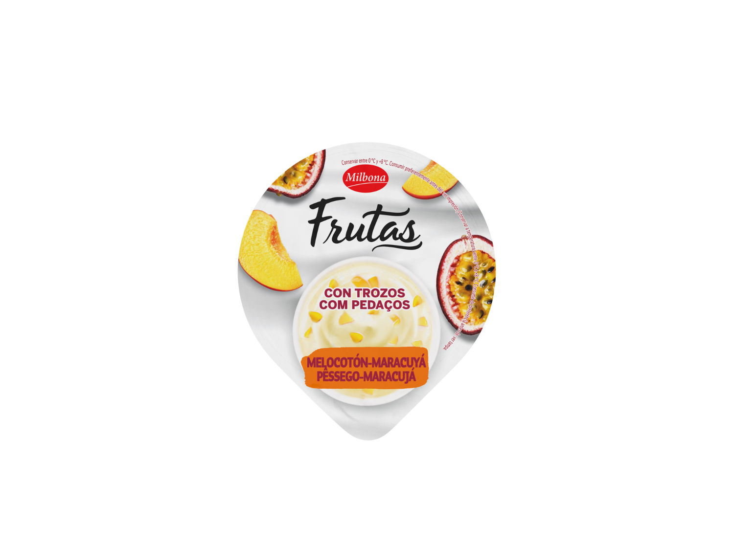 MILBONA Yogur frutas con trozos — otra vista del envase