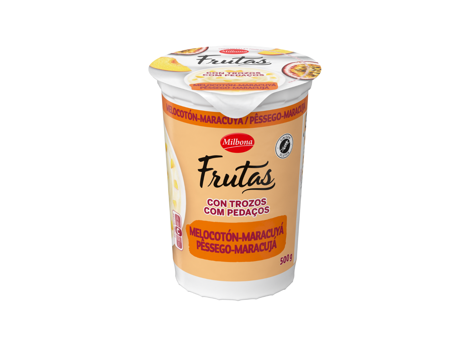 MILBONA Yogur frutas con trozos — otra vista del envase