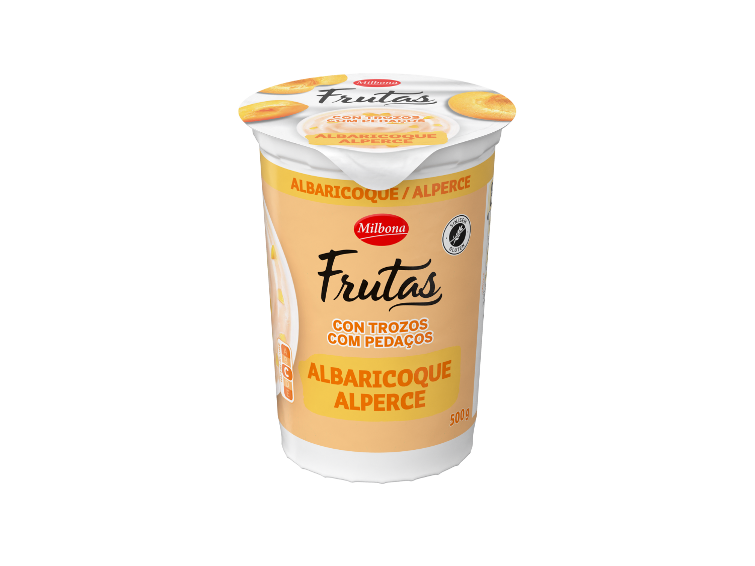 MILBONA Yogur frutas con trozos — otra vista del envase