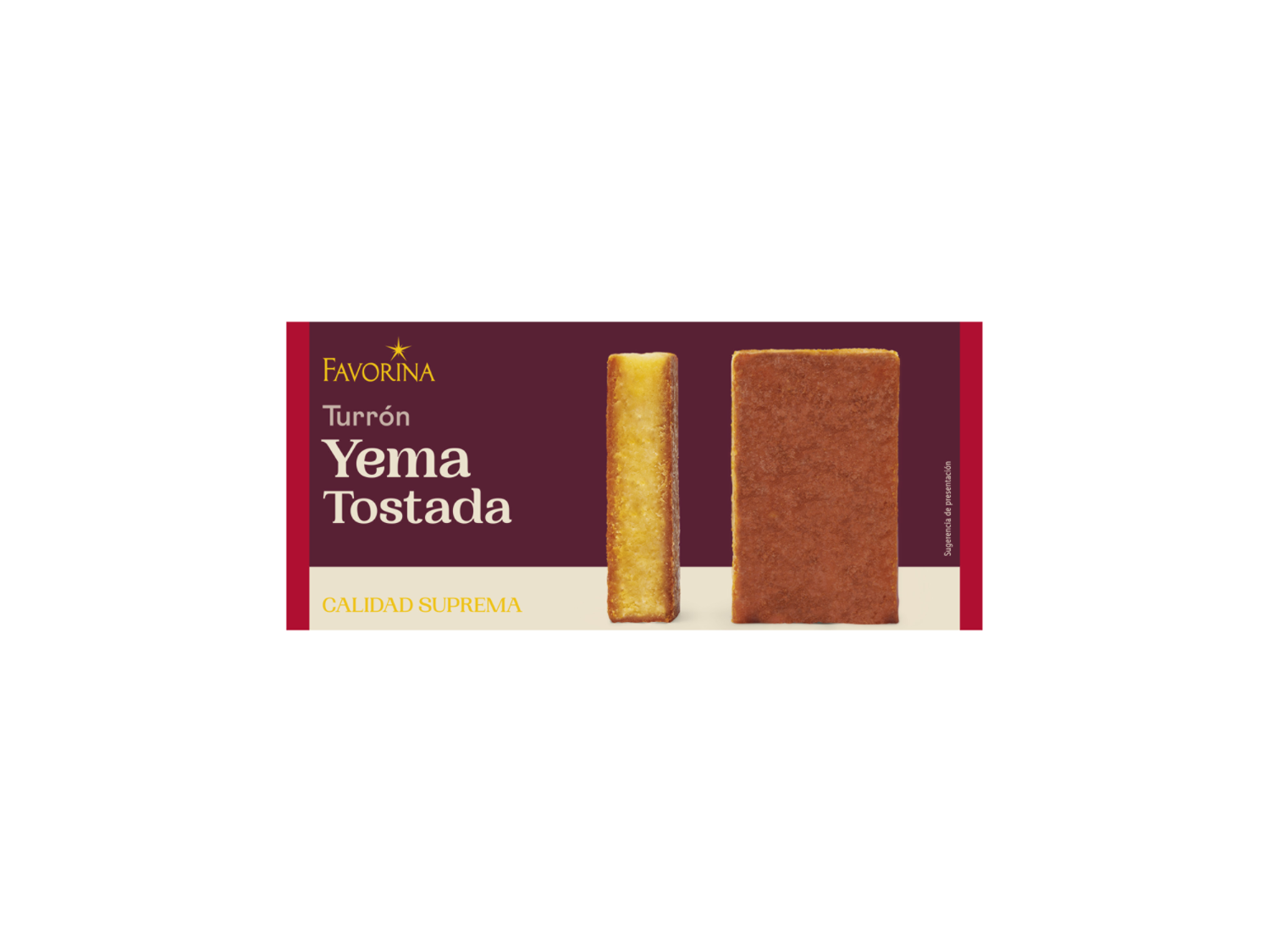 Favorina Turrón de yema tostada — otra vista del envase
