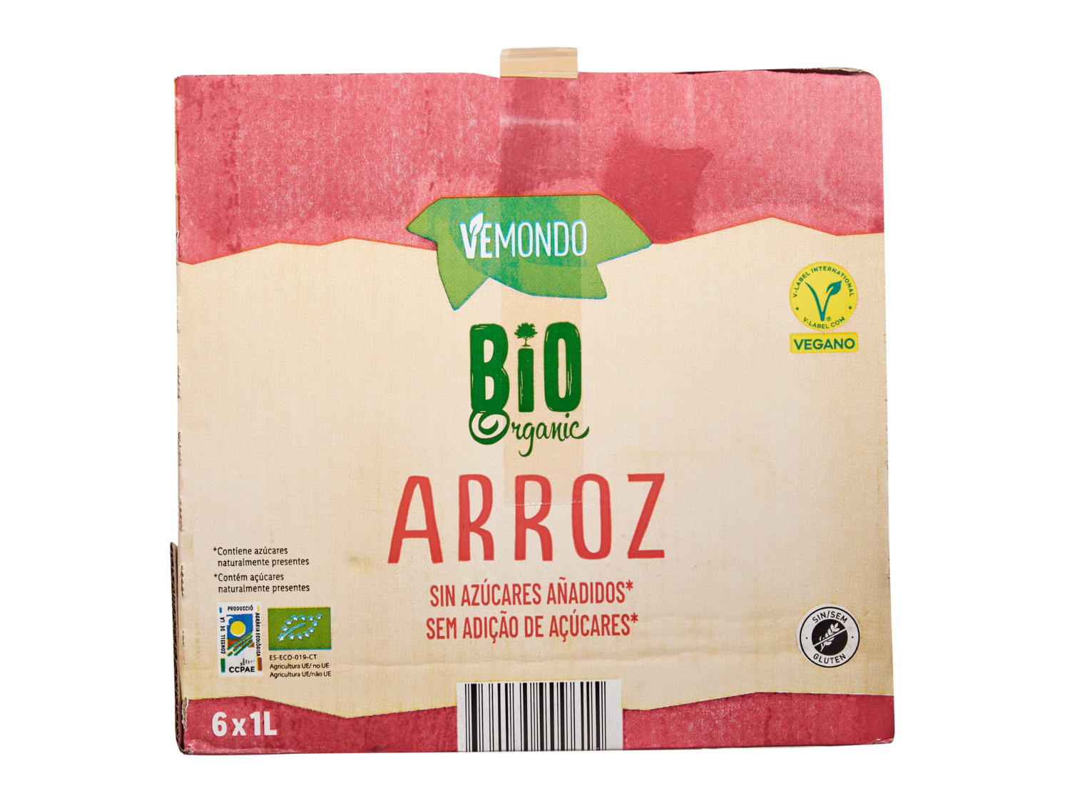 Vemondo Bebida de arroz — otra vista del envase