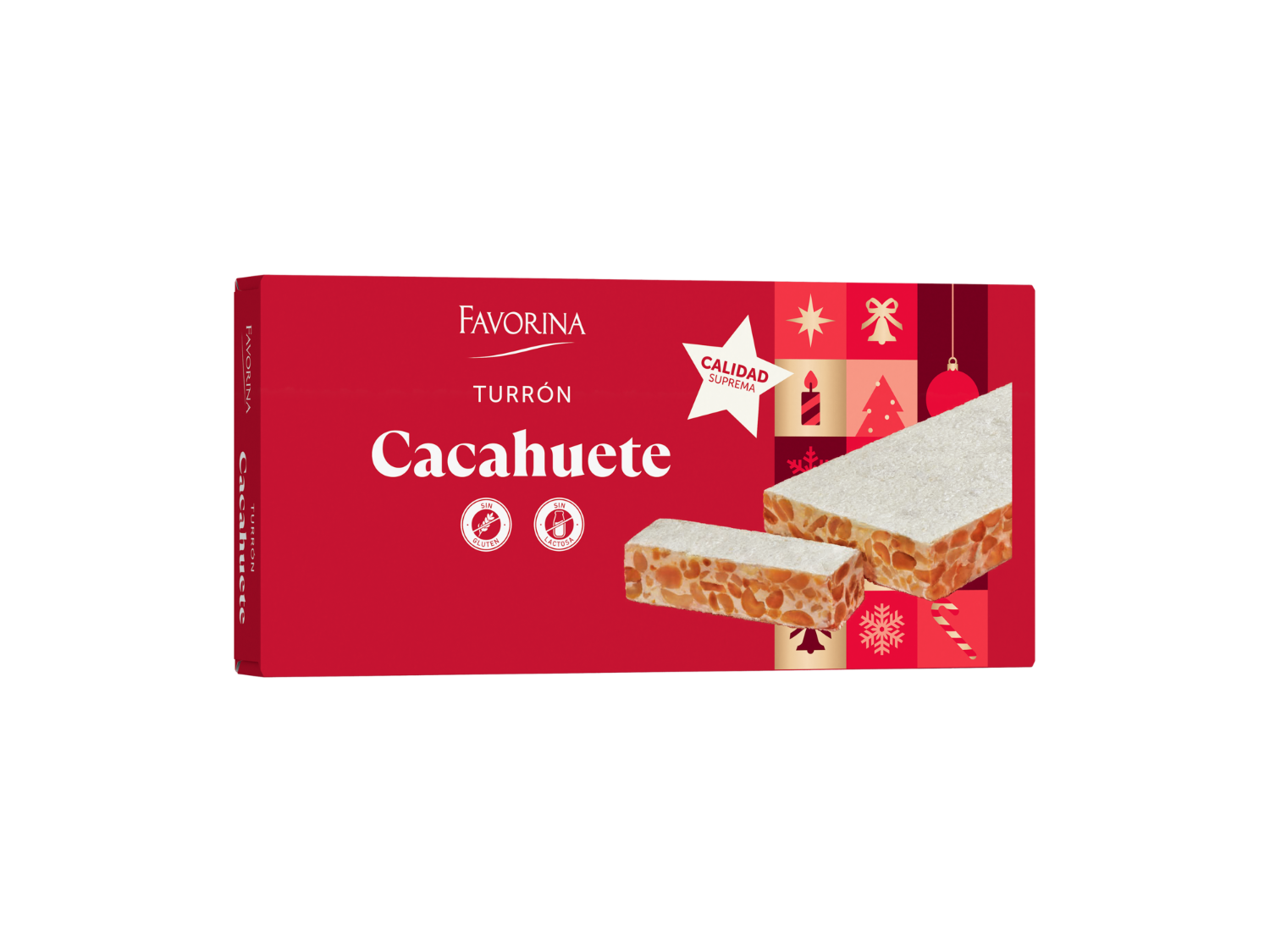 Favorina Turrón de cacahuete — otra vista del envase