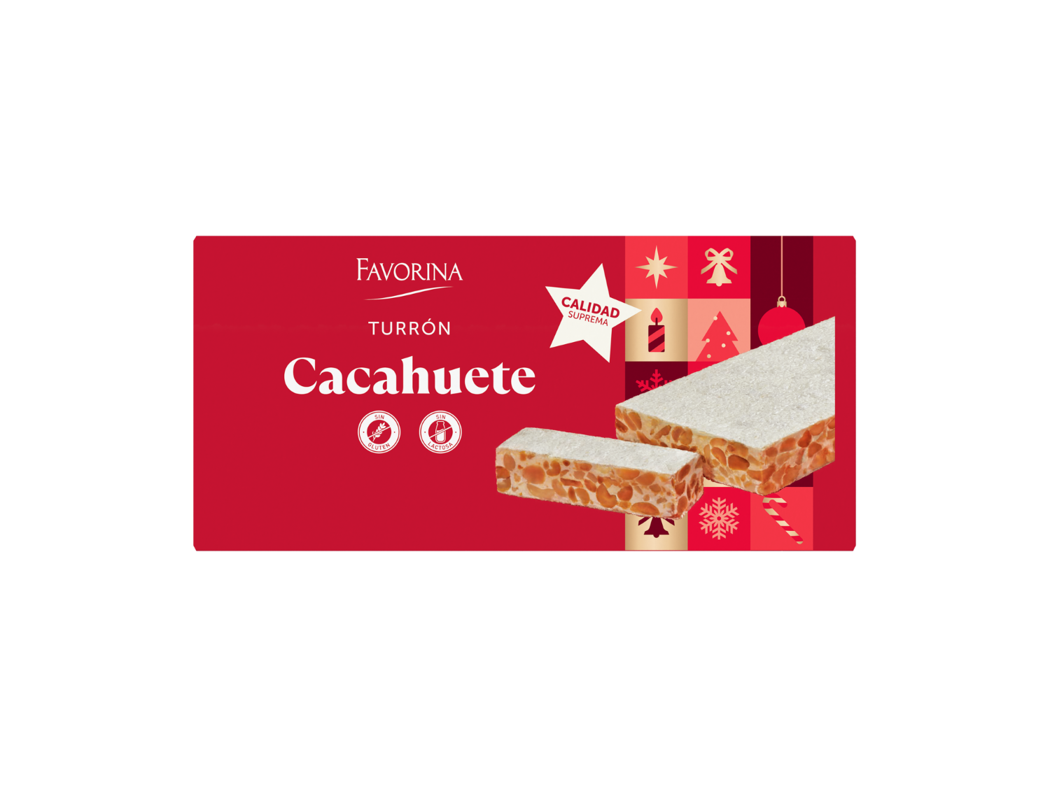 Favorina Turrón de cacahuete — otra vista del envase
