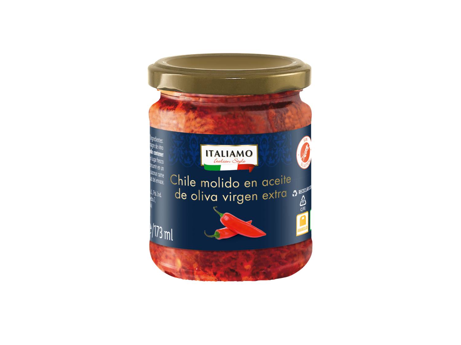 DELUXE Chile molido para untar — otra vista del envase