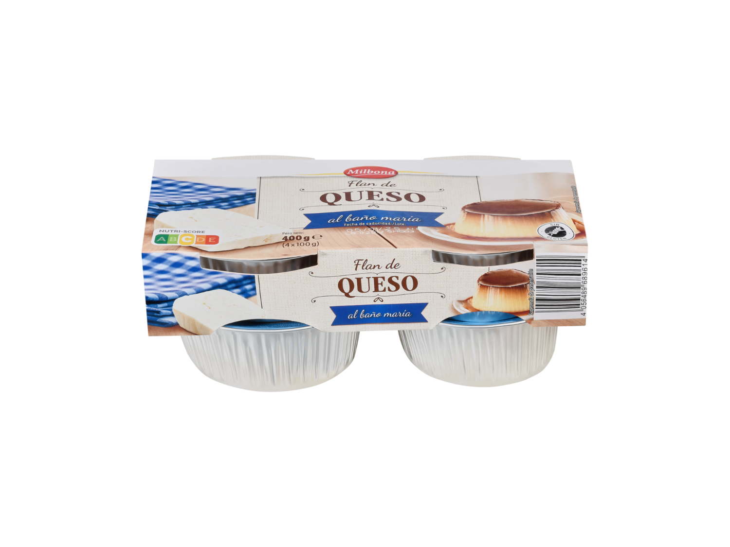 MILBONA Flan de queso — otra vista del envase