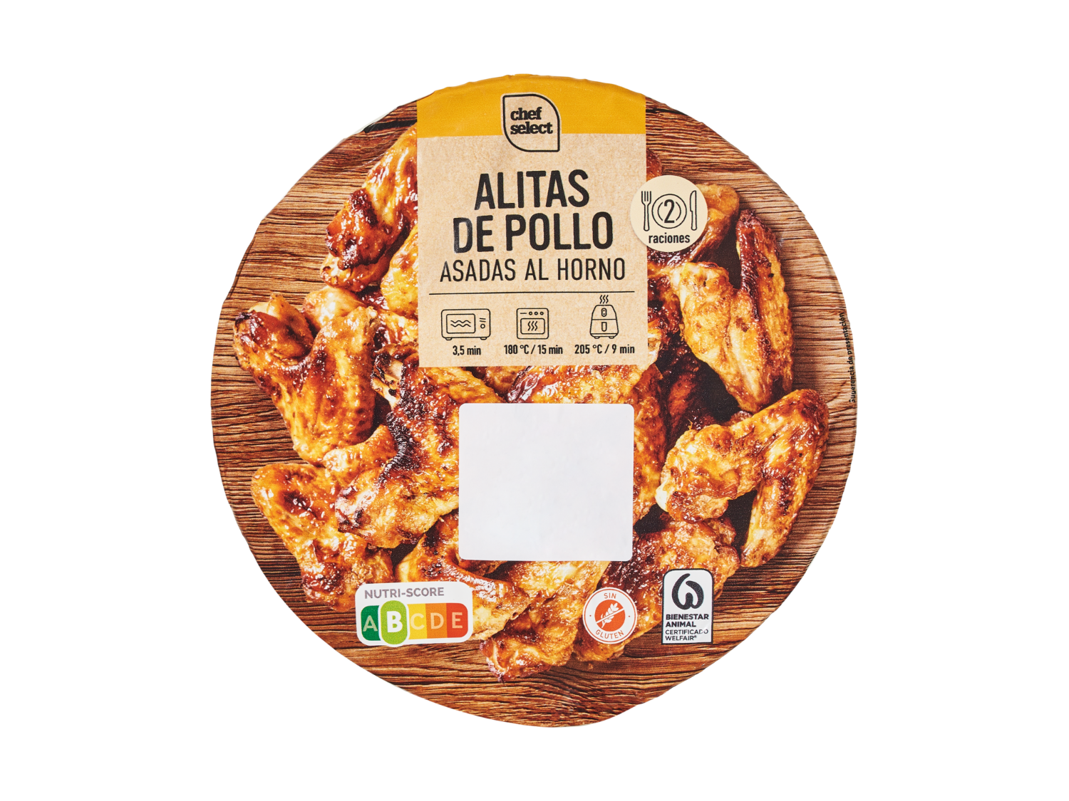 chef select Alitas de pollo — otra vista del envase