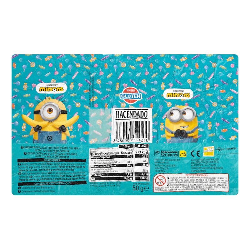 Huevo sorpresa de chocolate Hacendado — otra vista del envase
