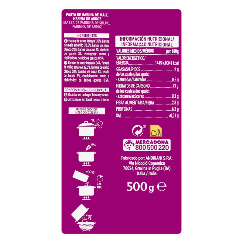 Pasta estrellas sin gluten Felicia para sopa — otra vista del envase