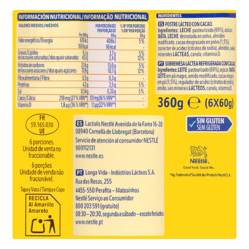 Petit Nesquik Nestlé — otra vista del envase